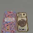 Toycamp for iPhone 16 Pro Max Case - Women Girls Cute Phone Cover Coffee with Sliding Camera Cover Girly Glitter Teens Pretty Cartoon Design Flowing Liquid Quicksand Case for iPhone 16 Pro Max 6.9 "