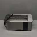 Mueller UltraToast Full Stainless Steel Toaster 4 Slice, Long Extra-Wide Slots for Bagels and Waffles, 6 Browning Levels, LED Display, Cancel/Defrost/Reheat Functions & Removable Tray, Kitchen Gadgets