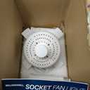 Bell+Howell Socket Fan Light 2-in-1 LED Ceiling Fan with Remote, 1000 Lumens, 3 Fan Speeds & 3 Light Settings, White