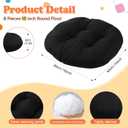 Fumete 8 Pcs Round Floor Cushions for Classroom Kids,Black, 16 x 16 x 3.6 inches