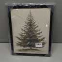 Generic Vintage Christmas Tree Print, Rustic Winter Tree Art, 11x14 inch + Black Framed
