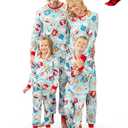 PATPAT Christmas Pajama Set for Family - Matching Holiday Sleepwear Perfect for Family Photos, Christmas Morning, and Holiday Parties, Gingerbread Blue, Men, Medium