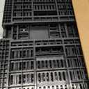 Collapsible Milk Crate, 52L Milk Crates Heavy Duty, Collapsible Storage Crate, Foldable Crates for Car, Trunk, Grocery, Home Storage - Extra Large, Holds 130 lbs (72L Black)