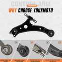 Front Lower Suspension Control Arm Kit w/Ball Joints Tie Rods + Sway Bar Fit for Toyota Camry (USA Built Models Only) 2007 2008 2009 2010 2011, Replace K620334, K620333, K500044, K500043, 12PCS