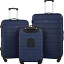 Wrangler Smart Spinner Hardside Luggage, 3 Piece Set, Navy Blue
