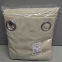 NICETOWN Room Darkening Curtain Panels 90 inches Long, Privacy Draperies for Living Room (Natural, 42 inches Width, 1 Pair)