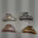 4Pcs Large Acrylic Hair Claw Clips - Strong Hold Thick Hair Banana Barrettes for Women Girls (Hair Clips, Banana(gray/champagne/green/pink))