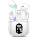 Wireless Earbud Bluetooth 5.3 Headphones 50H Playtime Stereo Bass Ear Buds, in-Ear Earphones with 4 ENC Mic LED Display Noise Cancelling Earbud, Bluetooth Ear Bud IP7 Waterproof Sport for Android iOS
