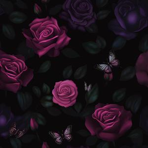 Laatse Drak Floral Wallpaper Peel and Stick Boho Wallpaper 17.5x118 Purple Rose Contact Paper Waterproof Self-Adhesive Vintage Flowers Wall Paper for Bedroom Mural Shelf Liner Cabinet Decor
