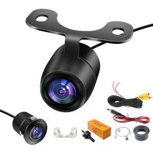HD Wide Angle Automatic CMOS Car Rear Front Side View Reverse Backup Camera Rear Monitor Parking Assistance Camera Waterproof Universal Reverse Camera with 2 Installation Option for Cars (Black)