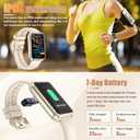Health Fitness Tracker Watch for Women Men, IP68 Waterproof Activity Tracker with Calorie and Sleep Monitor, 110+ Sports Modes Pedometer Smart WatchStep Counter Compatible with iPhone Android (Gold)