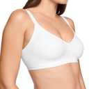 Warner's Women's Blissful Benefits Underarm-Smoothing with Seamless Stretch Wireless Lightly Lined Comfort Bra Rm3911w (X-Large, White)