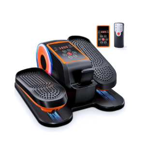 Under Desk Elliptical Exercise Machine, Ellipse Leg Exerciser as Seen on TV with Remote, 15 Adjustable Speed, Portable Leg Exerciser While Sitting for Seniors, Quiet Elliptical Machine for Home Office
