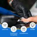 Schneider Nitrile Exam Gloves, 4 Mil Black Gloves Disposable Latex Free Powder Free, Food Safe for Cooking, Food Prep, Clean (Medium)