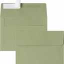 Sage Green 50 Pack A4 Envelopes, 4x6 Invitation Envelopes, Self Seal Envelopes Printable, for Weddings, Greeting Cards, Photos, Postcards, Mailing, Party