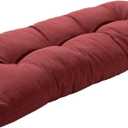FUNHOME Outdoor Bench Cushion 42 x18 inch with Non-Slip Grips,Water Resistant Porch Swing Cushion,Bench Pillow Pads,Tufted Cushions for Patio Garden Furniture,42" Seat Cushions(Dark Red)