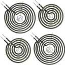 Upgraded WB30M1 WB30M2 Electric Stove Burners Replacement for GE Hotpoint Stove Element,Electric Range Burner Stove Coil for GE Stove Burner Replacement Parts,for GE Stove Top Element Burner (4 Pack)