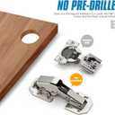 Ravinte 30 Pack Hidden Hinges Soft Close Surface Mount Kitchen Cabinet Hinges, No Pre-drilled for Kitchen Cupboard