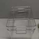 ClearSpace Clear Plastic Storage Bins  Pantry Organizers & Storage Containers, Cabinet Organizer - Home Organization Must Haves for Kitchen, Laundry Room, Office, Closet, Garage & Freezer (2 Pack)