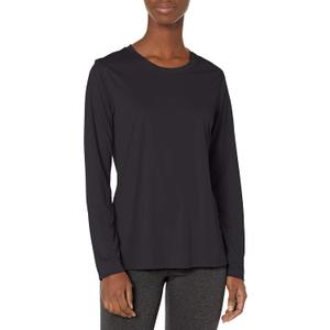 Hanes womens Sport Cool Dri Performance T-shirt, Short Or Long Sleeve (Small, Black - 1 Pack)