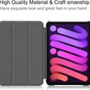 Tablet Cover for Apple iPad mini 6th 7th 8.3"(2021 2024 Release),Folio Stand Lightweight Leather Case for Apple iPad mini 6 7 Gen A2567 A2568 A2569 A2993 A2995 A2996 (Hard-White)