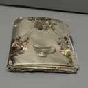 FAVE Heavy Duty Vinyl Tablecloths with Peony Waterproof Oil-Proof PVC Table Cloth for Wedding, Banquet, Birthday, Party, Restaurant Decorations (Golden Foral, 54x54 Inches)