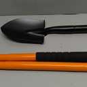 Small Shovel for Digging with Metal Handle, 43.7 Inch Heavy Duty Garden Shovel, Trench Shovels Ideal for Digging Gardening Trenching Planting Camping Transferring Scooping, Orange