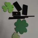 3 Pcs Tall Standing Rustic Clover Block Set St. Patrick's Day Farmhouse Green Shamrock Decor Tabletop Home Decor Wooden Clover for St Patricks Party Tiered Tray Festival Celebration Decor