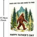 IDU Fathers Day Card, Funny Fathers Day Card Gifts Decorations for Dad from Daughter Son, Happy Father's Day Cards Gifts Ideas with Envelope, Unique Outdoor Bigfoot Theme Cards for Dad
