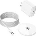 25W Mag Safe Charger 10FT,Qi2.2 Qi2 iPhone 16 Magnetic Wireless Fast Charger Wireless Mag Safe Fast Charging Pad with 35W USB C Brick Block for iPhone Air 17 16 15 14 13 12Pro Max Plus,AirPods Pro 2/3