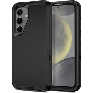 I-HONVA for Samsung Galaxy S24 Plus Case,Galaxy S25 Plus Case Shockproof Dust/Drop Proof 3-Layer Full Body Protection [Without Screen Protector] Rugged Heavy Duty Cover,Black