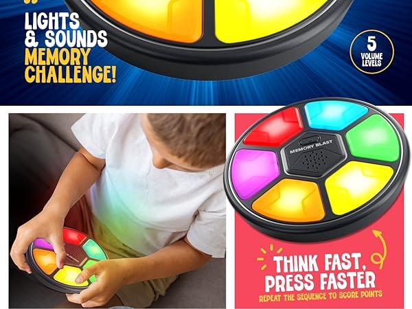 Memory Game for Kids for Boys & Girls - 6 7 8 9 10 11 Year Old Boy Birthday Gifts - Toys for 10 Year Old Boy - Car Handheld Travel Kids Games Road Trip for Ages 4-8, 6-8, 8-12 Years