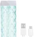 USB Desktop Crystal Humidifier 400ml with 7 Colors LED Night Light, No Noise Suitable for Home, Office, Desk, Bedroom and Babies Room and No Battery (400ml)