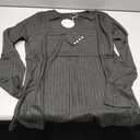 Womens Long Sleeve V Neck Shirts Trendy Loose Fit Flowy Knit Business Tunic Tops Fall Cute Button Down Blouse Clothes Size L