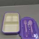 LOVINA Bento Boxes for Adults - 1100 ML Bento Lunch Box Container For Kids With Spoon & Fork - Durable Perfect Size for On-the-Go Meal, BPA-Free and Food-Safe Materials(Purple)