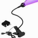 3W 395NM LED Black Light, Flexible Gooseneck UV Blacklight for Satin Detection, Lamp for Blacklight Poster and Party, Ultraviolet Curing Lamp for Fluorescent Paint