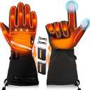 20000mAh Heated Gloves for Men & Women,7.4V Fast Heating Rechargeable Heated Gloves,3 Temperature,Waterproof, Touch Screen, Non-Slip, Suitable for Skiing, Winter Outdoor Work, Fishing, Cycling (Large)