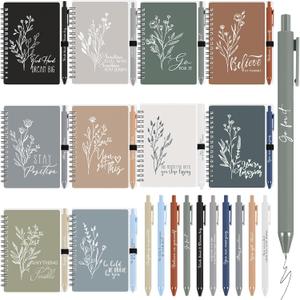 Tenceur 10 Set Teacher Appreciation Gifts Bulk Nurse Appreciation Gifts Inspirational Notebook Pen for Office Staff Teacher Volunteer Team Graduation Vet Assistant (Classic Color)