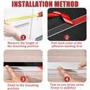 2 Pcs 304 Stainless Steel Strips, Brushed Self Adhesive Strip Metal Trim Strip, Finishing Sheet Metal Strips for Microwave/Oven/Range/Cooktop, 30" Long, 1.5" Wide Gap Filler for Kitchen Decor