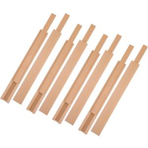 Wood Drawer Slides 8PCS 16 Inch Wooden Drawer Rails Classic Wood Center Guide Track with Slide Glides, Replacement Inforcement Part