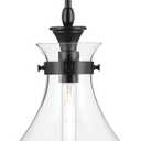 Kichler Laria Pendant Light, Clear Glass, Black
Traditional pendant light for kitchen islands and dining rooms (23.5" x 14"), 52777BKCLR
