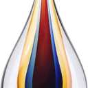 DOVDOV Blown Glass Sculpture, Collectible Stained Glass Art Statue, Unique Teardrop Ornament, Suitable for Office, Bookshelf, Dressing Table, Living Room Coffee Table, or Mantelpiece Display.