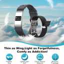 Smart Bracelet for Women Men, Activity & Fitness Trackers/SpO2/Heart Rate/Sleep Stress/1ATM Waterproof,Automatic Monitoring Wearable Fitness Tracker with Free App,2 Bands