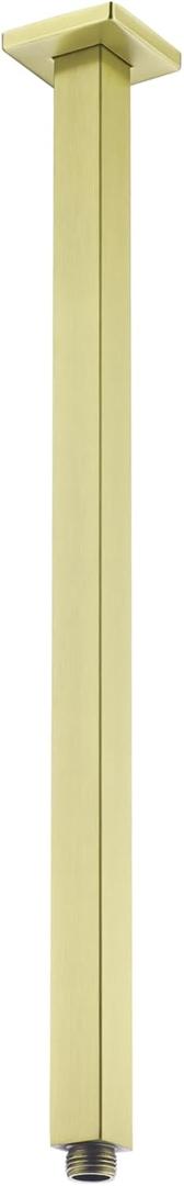 BESTILL 20 Inch Brushed Gold Ceiling Mount Shower Arm and Flange, Square Rain Shower Arm
