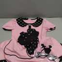 50s Costumes for Girls 50s Poodle Dress with Polka-Dot Printed Scarf for Kids Halloween Costume (4-6 Years)