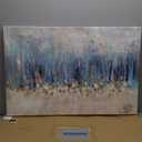 TAR TAR STUDIO Abstract Artwork Canvas Wall Art: Gray and Blue Painting Modern Picture for Living Room (36''W x 24''H, Multiple Sizes)