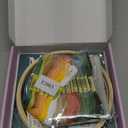 ETSPIL Embroidery Kit for Beginners, 4 Floral Patterns, Learn 33 Stitches, Pre-Printed Fabric, 7.8-Inch Hoop, Colored Threads and Needles, Easy Video Guide, DIY Hand Sewing Gift for Adults and Teens