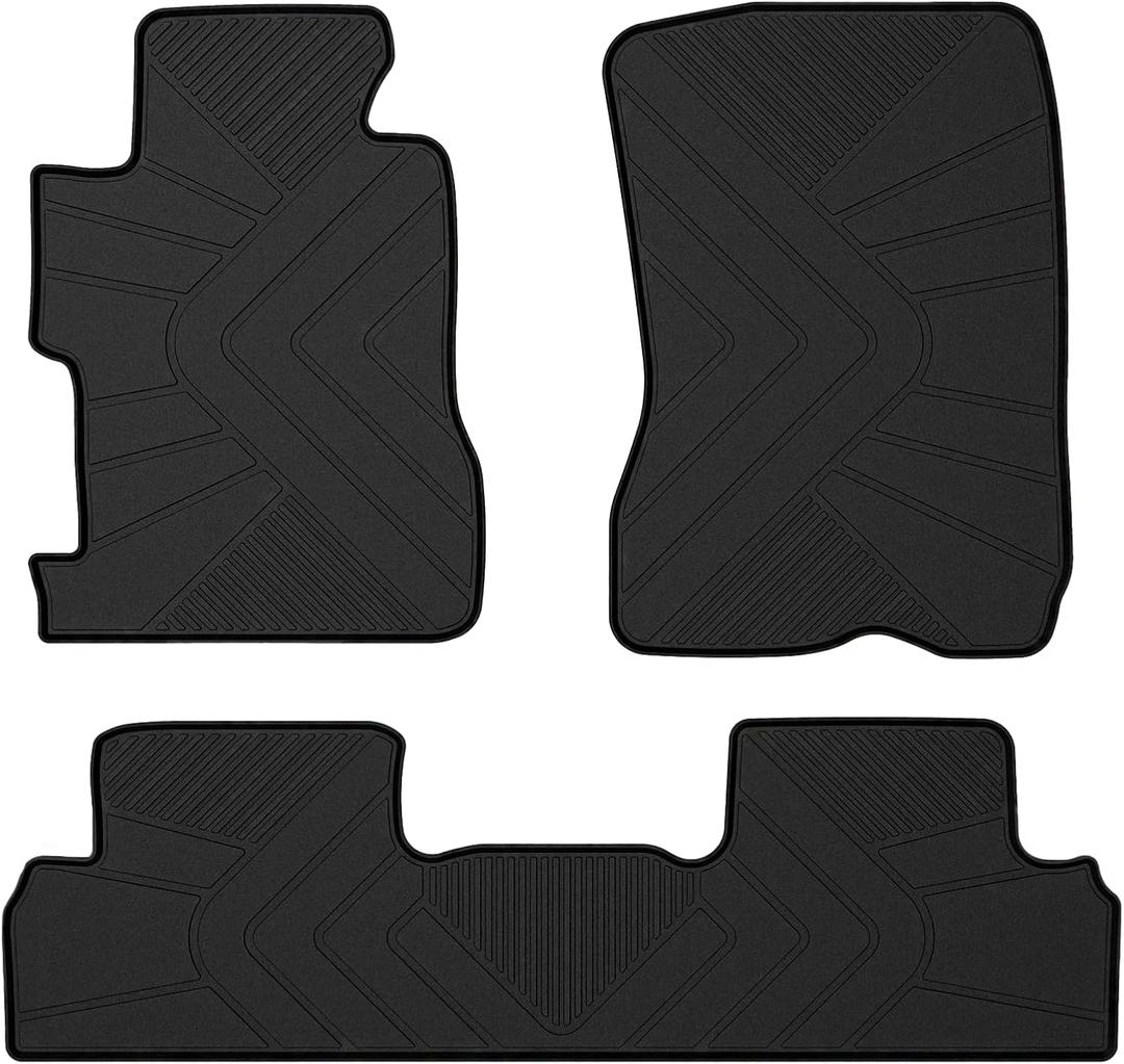 Floor Mats Compatible with 2006-2011 Honda Civic Coupe & Sedan, Custom Fit All Weather Honda Civic Car Mats, Latex Heavy Duty Floor Liners Black 3-pc Set, 2007 2008 2009 2010 Floor Mats Compatible with 2006-2011 Honda Civic Coupe & Sedan, Custom Fit All Weather Honda Civic Car Mats, Latex Heavy Duty Floor Liners Black 3-pc Set, 2007 2008 2009 2010