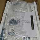 Furologee 5 Tier Bookshelf with Drawer, Tall Narrow Bookcase with Shelves, Wood and Metal Book Shelf Storage Organizer, Modern Display Standing Shelf Unit for Bedroom, Living Room, Office, White