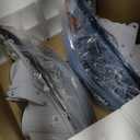 AS Headlight Assembly Compatible with 2002 2003 2004 TOYOTA CAMRY Headlight Chrome Housing Amber Reflector Clear Lens Driver and Passenger Side Pair Not Fit Solora Models